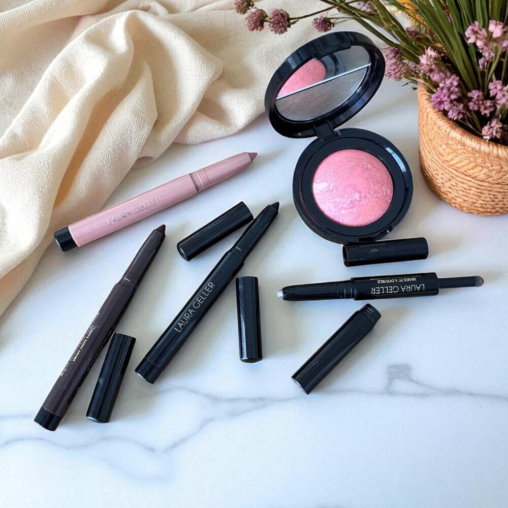 Laura Geller NEW 5 Piece Makeup Bundle Blush Eyeliner Eyeshadow - Picture 12 of 12